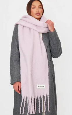 PrettyLittleThing Scarves & Gloves*Logo Blanket Tassel Scarf