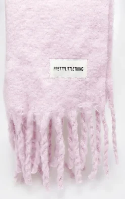 PrettyLittleThing Scarves & Gloves*Logo Blanket Tassel Scarf