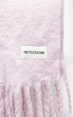 PrettyLittleThing Scarves & Gloves*Logo Blanket Tassel Scarf