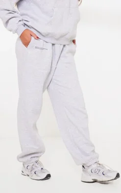PrettyLittleThing Grey Sweatsuits*Logo Est 2012 Cuffed Sweatpants