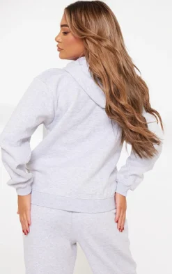 PrettyLittleThing Grey Sweatsuits*Logo Est 2012 Oversized Fit Hoodie