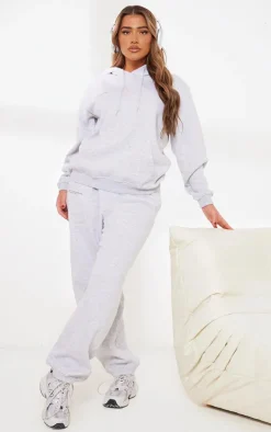 PrettyLittleThing Grey Sweatsuits*Logo Est 2012 Oversized Fit Hoodie