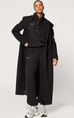 PrettyLittleThing Black Sweatsuits*Logo Est 2012 Cuffed Sweatpants