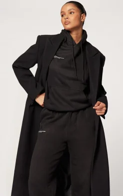 PrettyLittleThing Black Sweatsuits*Logo Est 2012 Cuffed Sweatpants