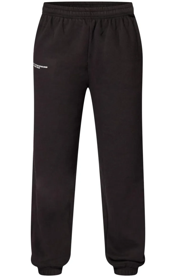 PrettyLittleThing Black Sweatsuits*Logo Est 2012 Cuffed Sweatpants