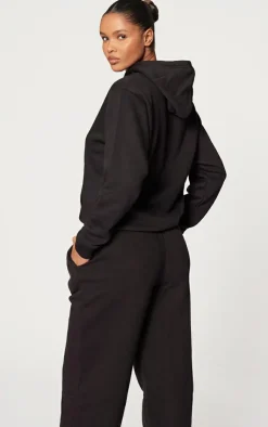 PrettyLittleThing Black Sweatsuits*Logo Est 2012 Oversized Fit Hoodie