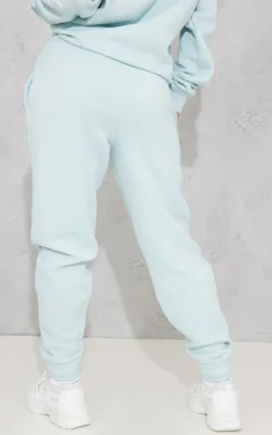 Clearance PrettyLittleThing Logo Graphic Printed Sweatpants Light Blue