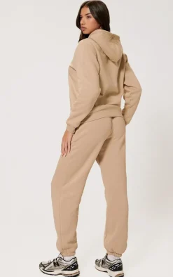 Online PrettyLittleThing Logo Est 2012 Oversized Fit Hoodie Sand