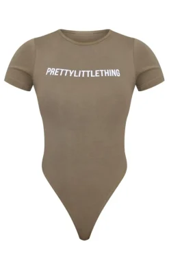 PrettyLittleThing Graphic Sweatsuits*Logo Short Sleeve Bodysuit