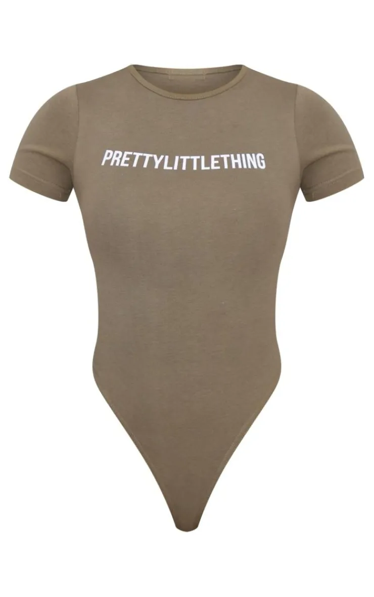 PrettyLittleThing Graphic Sweatsuits*Logo Short Sleeve Bodysuit