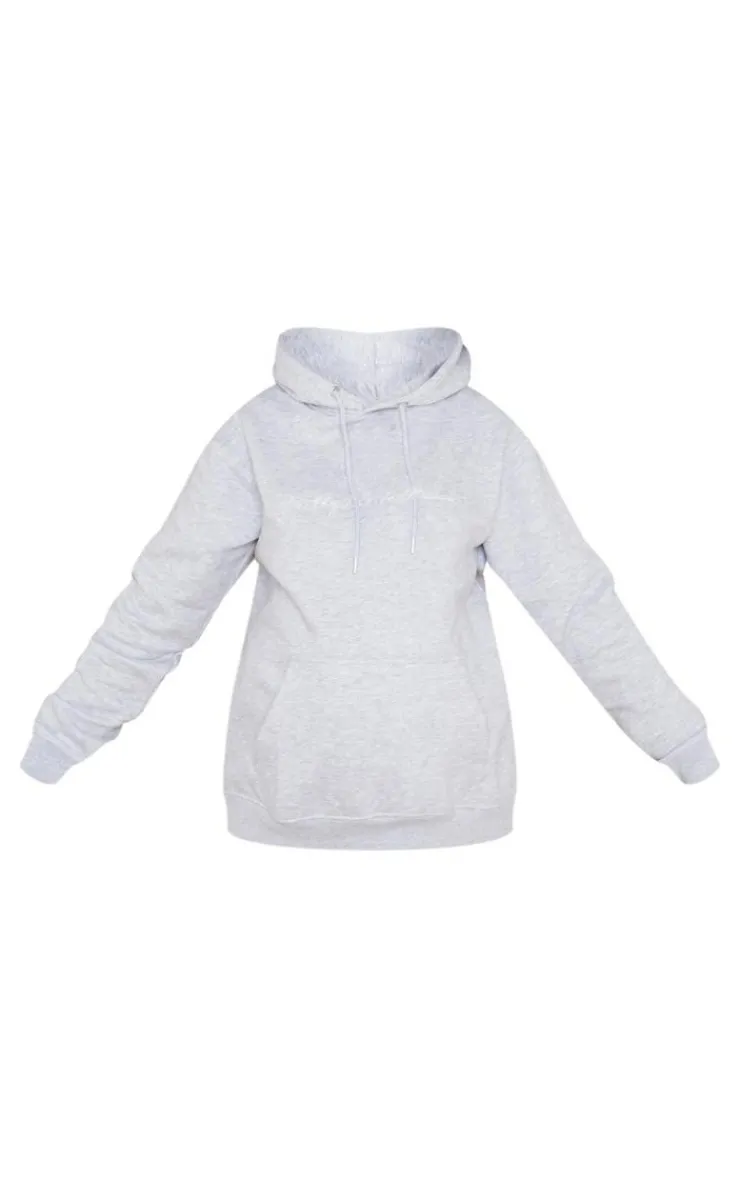 PrettyLittleThing Grey Sweatsuits*Maternity Embroided Detail Hoodie
