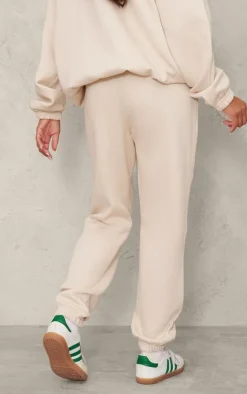 Online PrettyLittleThing Maternity Logo Cuffed Sweatpants Stone