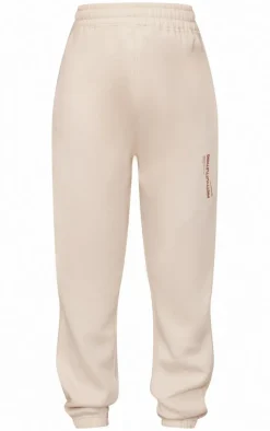 Online PrettyLittleThing Maternity Logo Cuffed Sweatpants Stone