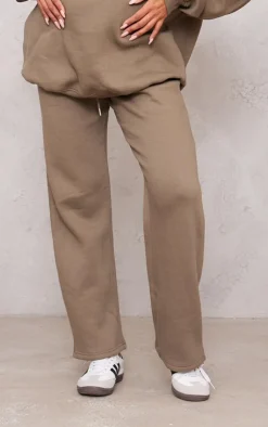 Outlet PrettyLittleThing Maternity Embroidered Wide Leg Sweatpants Khaki