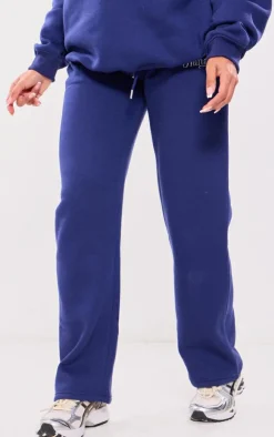 PrettyLittleThing Blue Sweatsuits*Maternity Embroidered Wide Leg Sweatpants