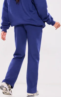 PrettyLittleThing Blue Sweatsuits*Maternity Embroidered Wide Leg Sweatpants