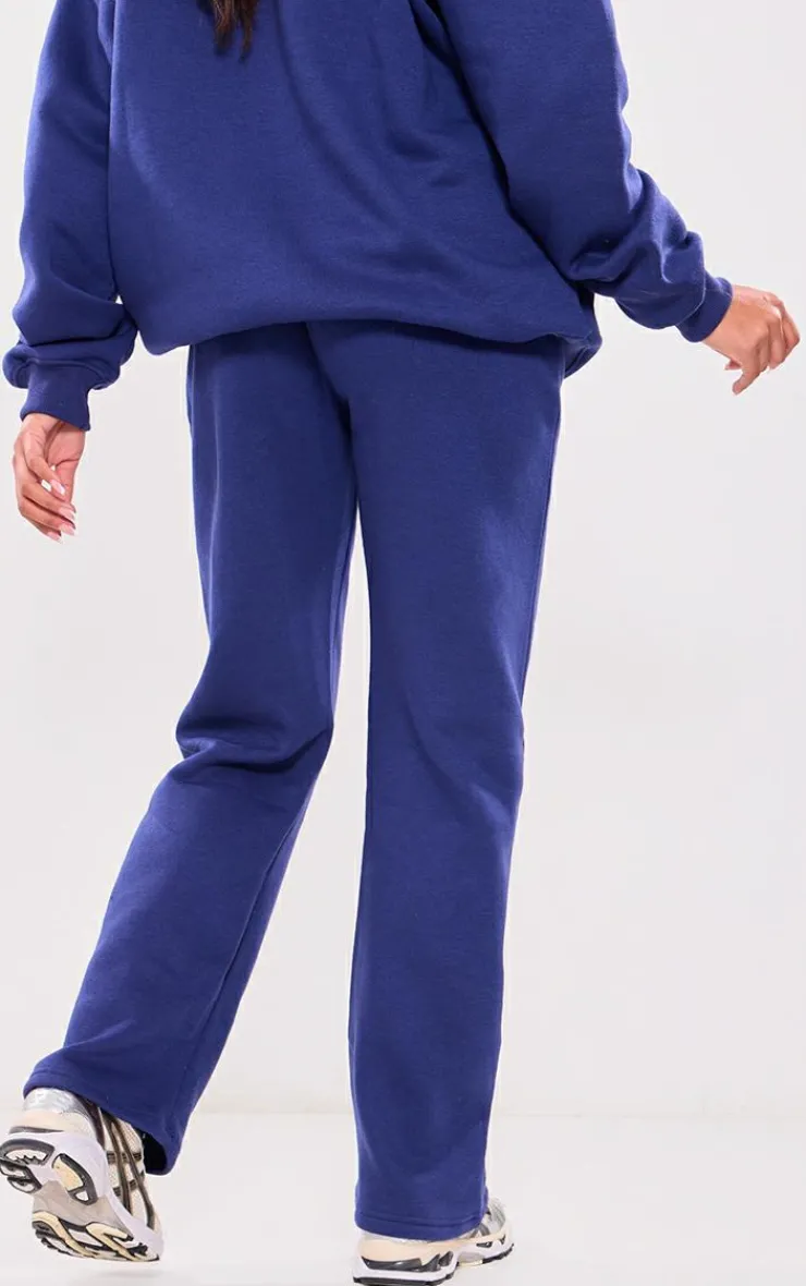 PrettyLittleThing Blue Sweatsuits*Maternity Embroidered Wide Leg Sweatpants