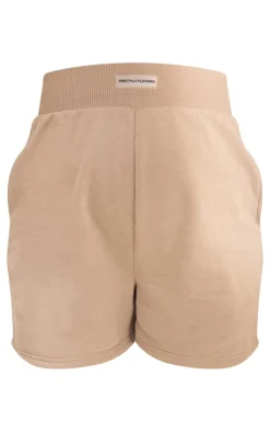New PrettyLittleThing Maternity Sweat Shorts Taupe
