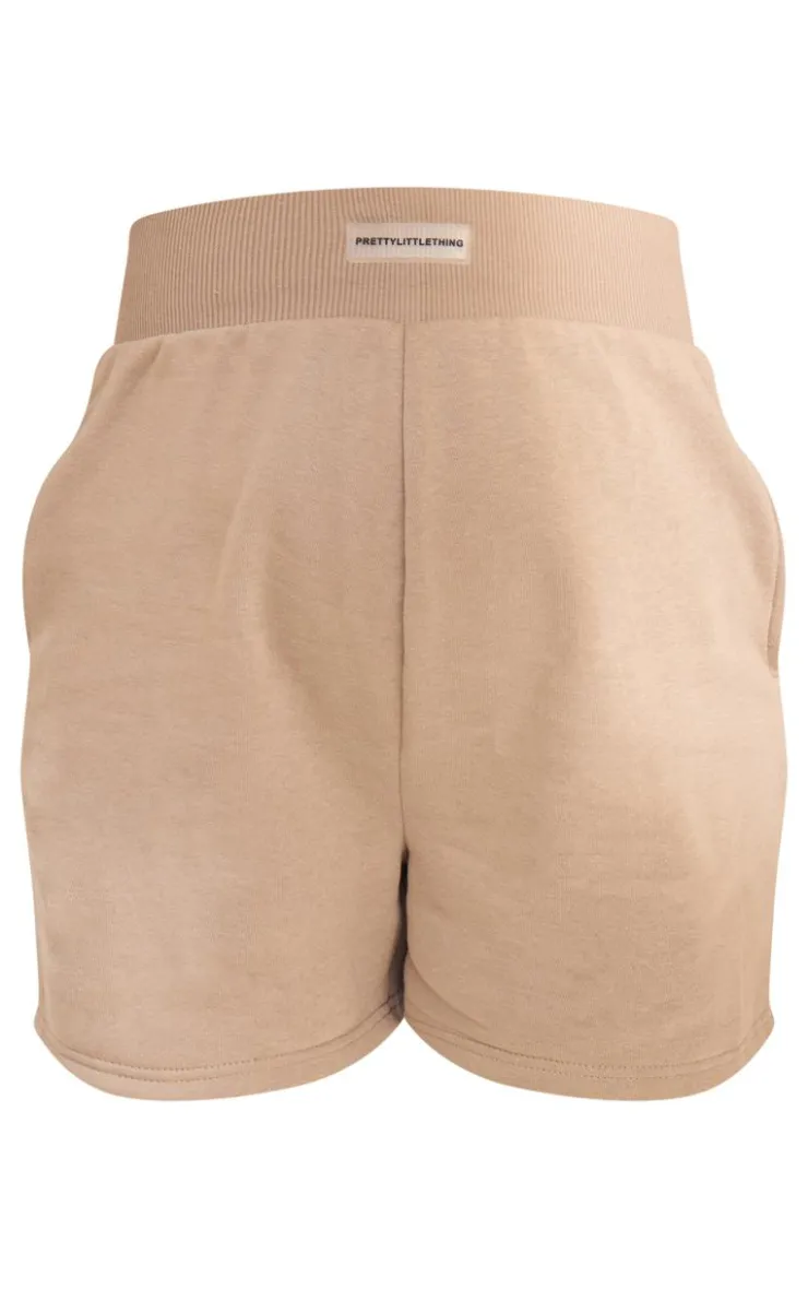 New PrettyLittleThing Maternity Sweat Shorts Taupe