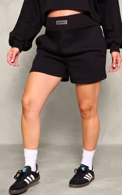 Sale PrettyLittleThing Maternity Sweat Shorts Black