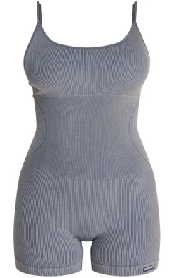 PrettyLittleThing Seamless Gym Wear*Acid Wash Seamless Gym Unitard