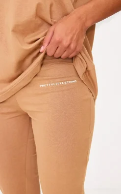 Sale PrettyLittleThing Printed Flared Pants Mocha