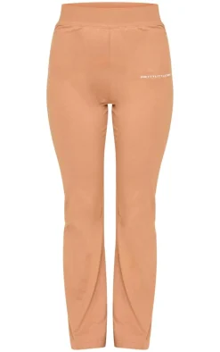 Sale PrettyLittleThing Printed Flared Pants Mocha