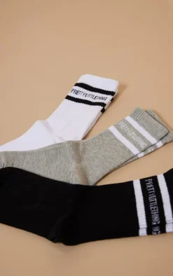 PrettyLittleThing Socks*Stripe 3 Pack Socks