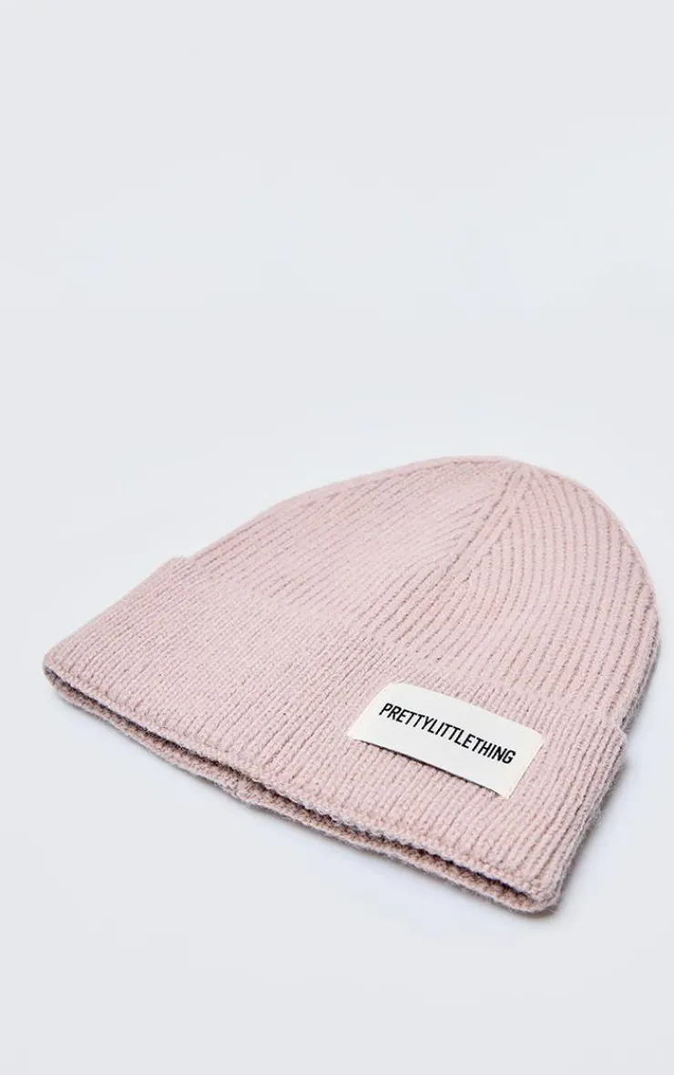 PrettyLittleThing Hats*Logo Rib Beanie