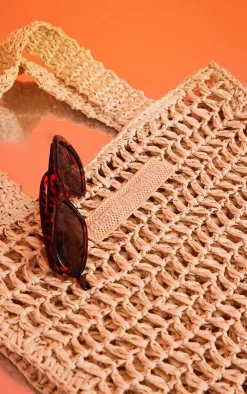 PrettyLittleThing Shoppers*Woven Straw Bag