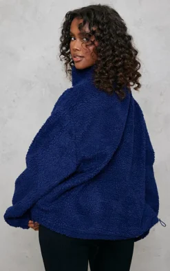 PrettyLittleThing Teddy Coats*Graphic Front Teddy Jacket