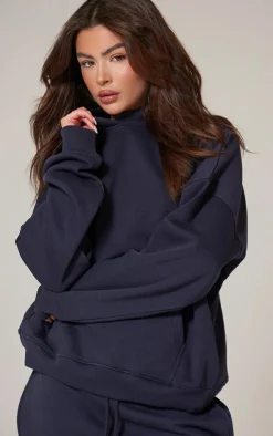PrettyLittleThing Blue Sweatsuits*Oversized Puff Print Hoodie