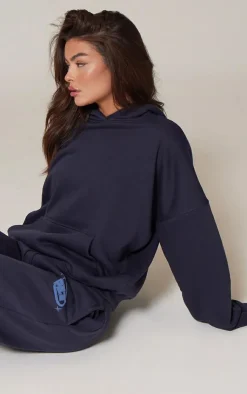 PrettyLittleThing Blue Sweatsuits*Oversized Puff Print Hoodie