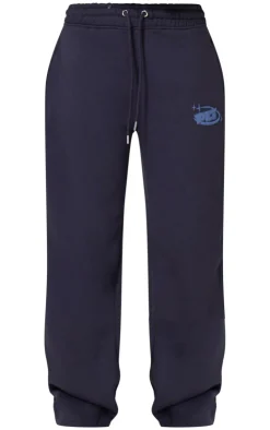 PrettyLittleThing Blue Sweatsuits*Oversized Puff Print Straight Leg Sweatpants