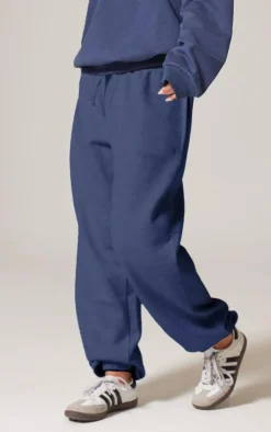 Hot PrettyLittleThing Premium Print Cuffed Sweatpants Navy
