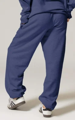 Hot PrettyLittleThing Premium Print Cuffed Sweatpants Navy