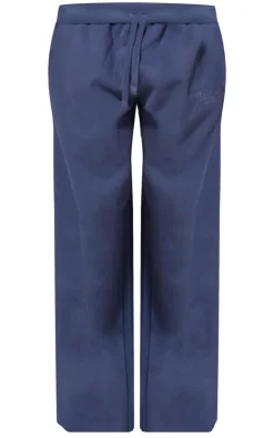 Hot PrettyLittleThing Premium Print Cuffed Sweatpants Navy