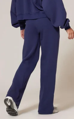 Best PrettyLittleThing Wide Leg Embroidered Sweatpants Navy