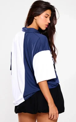 PrettyLittleThing T-Shirts*Zip Up Short Sleeve Football Shirt