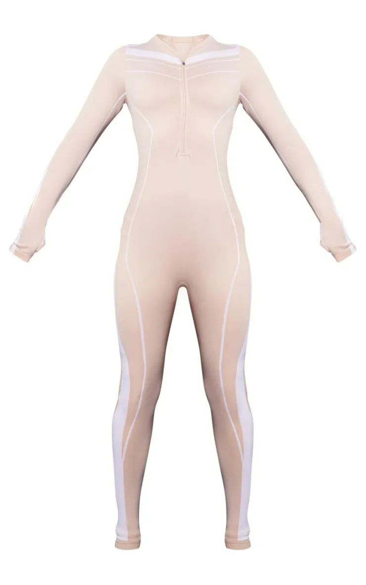 PrettyLittleThing Seamless Gym Wear*Ski Contrast Seamless Unitard