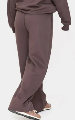 Hot PrettyLittleThing Petite Straight Leg Badge Detail Sweatpants Charcoal