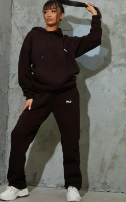 PrettyLittleThing Graphic Sweatsuits*Petite Bandage Detail Oversize Hoodie