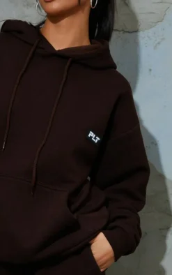 PrettyLittleThing Graphic Sweatsuits*Petite Bandage Detail Oversize Hoodie
