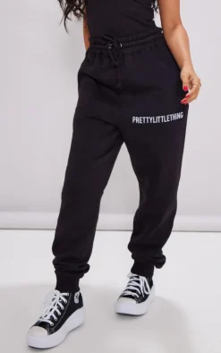 PrettyLittleThing Black Sweatsuits*Petite High Waist Cuffed Sweatpants
