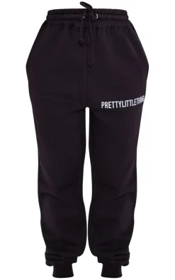 PrettyLittleThing Black Sweatsuits*Petite High Waist Cuffed Sweatpants