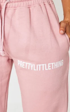 Discount PrettyLittleThing Petite High Waist Cuffed Sweatpants Light Pink