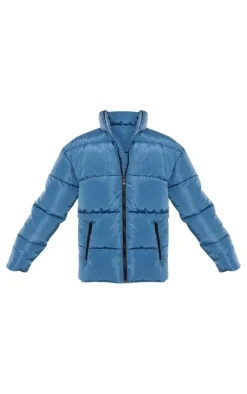 PrettyLittleThing Puffer Jackets*Panelled High Neck Puffer Coat