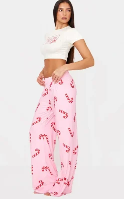 PrettyLittleThing Christmas Gifts*Candy Cane Print Long Pj Set