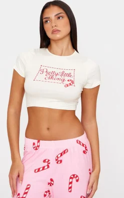 PrettyLittleThing Christmas Gifts*Candy Cane Print Long Pj Set