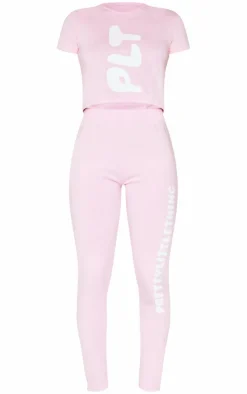 PRETTYLITTLETHING Pink Legging Pajama Set
